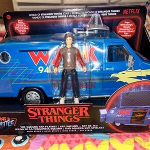 STRANGER THINGS Netflix Blue Radio Van Collectible with Hawkins Decal